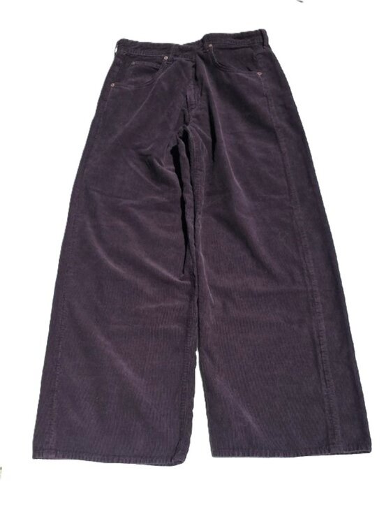 Agolde Pants - NEW $288 AGOLDE VANA FOLD WIDE LEG DK BROWN CORDUROY PANTS SIZE 29